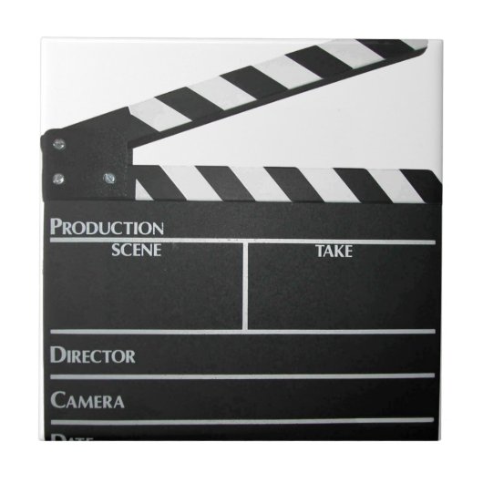 Clapboard film "slate clapper" tegeltje (Voorkant)