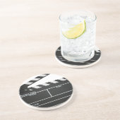 Clapboard film "slate clapper" zandsteen onderzetter (Zijkant)