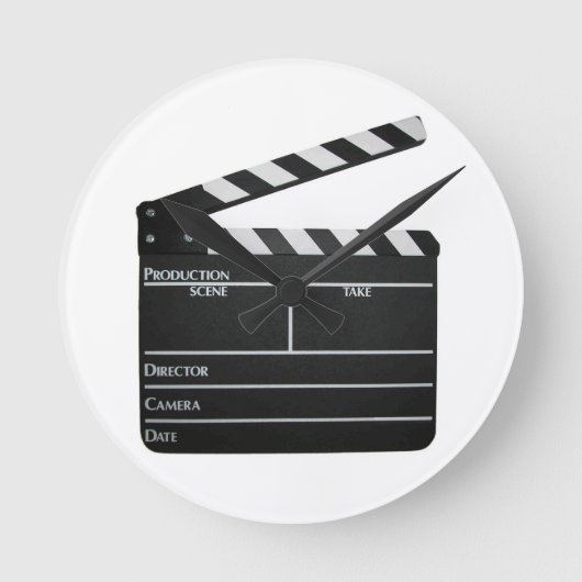 Clapboard Filmmaker Movie Clock Ronde Klok (Voorkant)