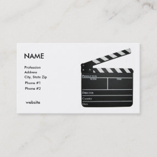 Clapboard, FILMMAKER visitekaartje Gepersonaliseer