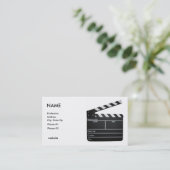 Clapboard, FILMMAKER visitekaartje Gepersonaliseer (Staand voorkant)