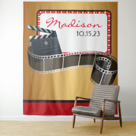 CLAPBOARD FILMSTRIP MOVIE Photo-Op BACKDROP Wandkleed