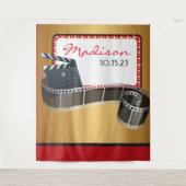 CLAPBOARD FILMSTRIP MOVIE Photo-Op BACKDROP Wandkleed (Voorkant)