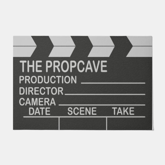 Clapper Board Mat, Film Room Deurmat (Voorkant)