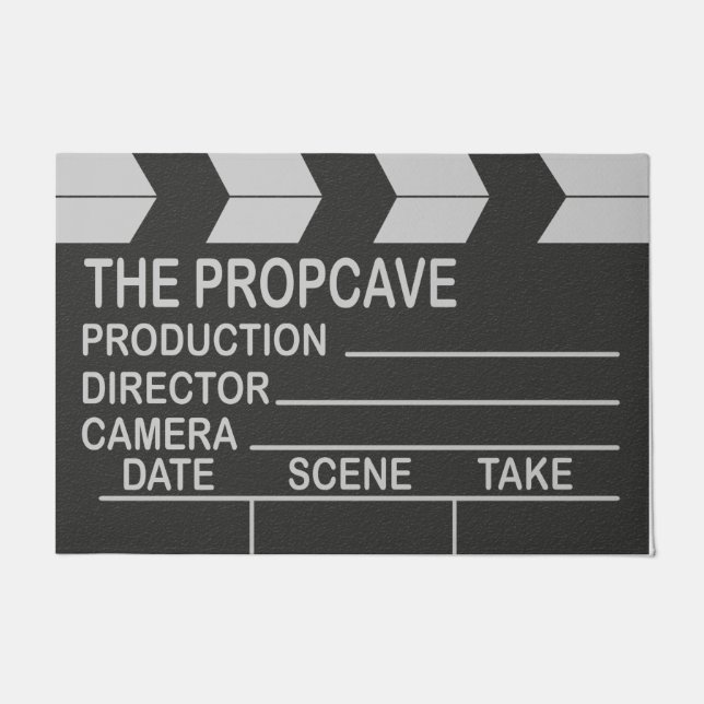 Clapper Board Mat, Movie Room  Deurmat (Voorkant)