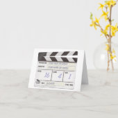 CLAPPER BOARD notitiekaart - voeg uw eigen tekst t (Gele Bloem)