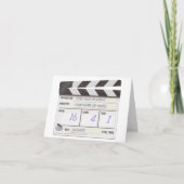 CLAPPER BOARD notitiekaart - voeg uw eigen tekst t (Voorkant)