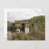 Clapper Bridge in het Nationaal Park Dartmoor Briefkaart (Voorkant / Achterkant)
