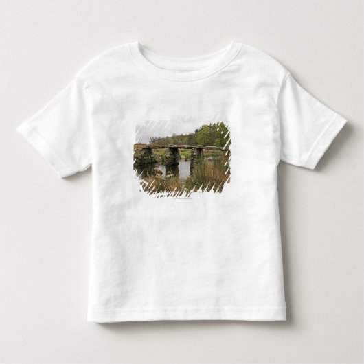 Clapper Bridge in het Nationaal Park Dartmoor Kinder Shirts (Voorkant)