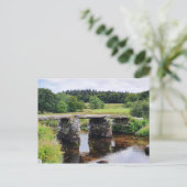 Clapper Bridge Twee bruggen Dartmoor Briefkaart (Staand voorkant)