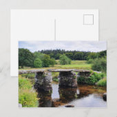 Clapper Bridge Twee bruggen Dartmoor Briefkaart (Voorkant / Achterkant)