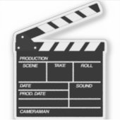 Clapperboard Film Cinema Hollywood Filmmaker Sticker (Voorkant)
