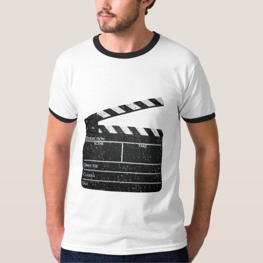 Clapperboard Filmmaker Late Movie T-shirt (Voorkant)