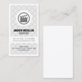 Clapperboard Icon Film Director beeldende kunst Visitekaartje (Voorkant / Achterkant)