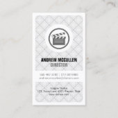 Clapperboard Icon Film Director beeldende kunst Visitekaartje (Voorkant)