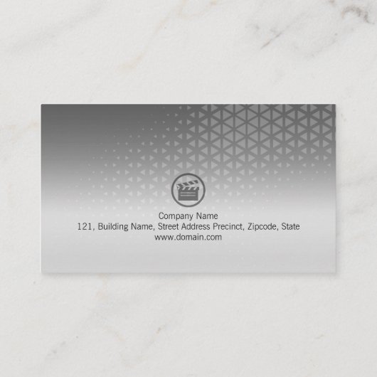 Clapperboard Icon Film Director beeldende kunst Visitekaartje (Achterkant)