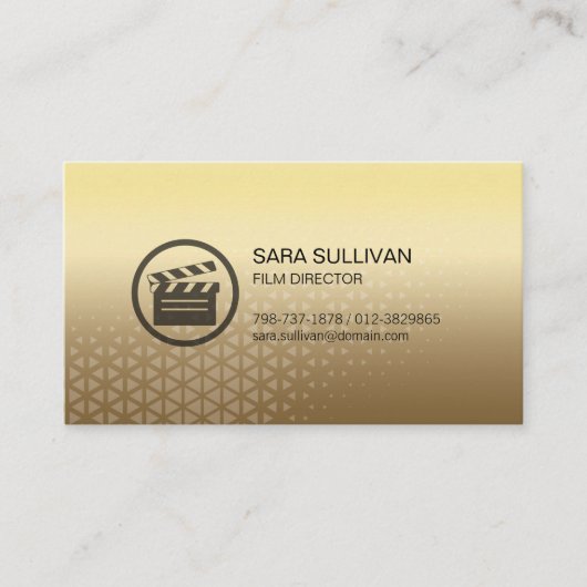 Clapperboard Icon Film Director beeldende kunst Visitekaartje (Voorkant)