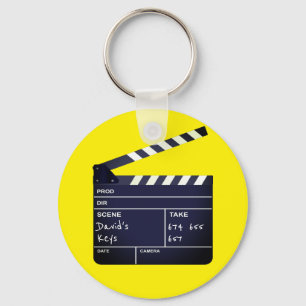 Clapperboard met de naam Cinema Lover Sleutelhanger