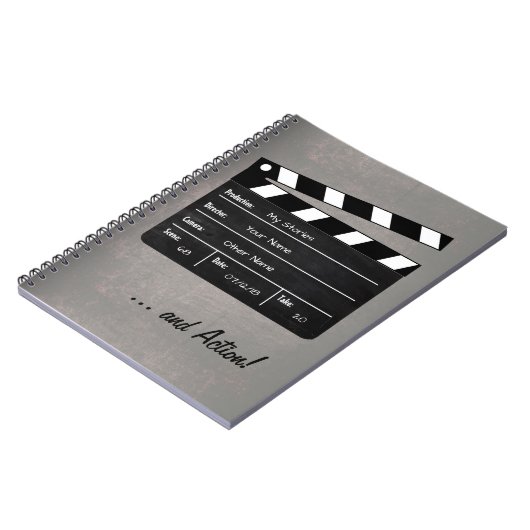 Clapperboard met Jouw tekst! Notitieboek (Linkerzijde)