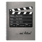 Clapperboard met Jouw tekst! Notitieboek (Voorkant)