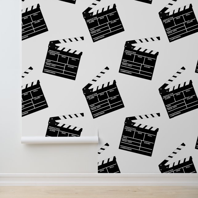 Clapperboard Movie Cinema Theatre Room Behang (Applicatie)