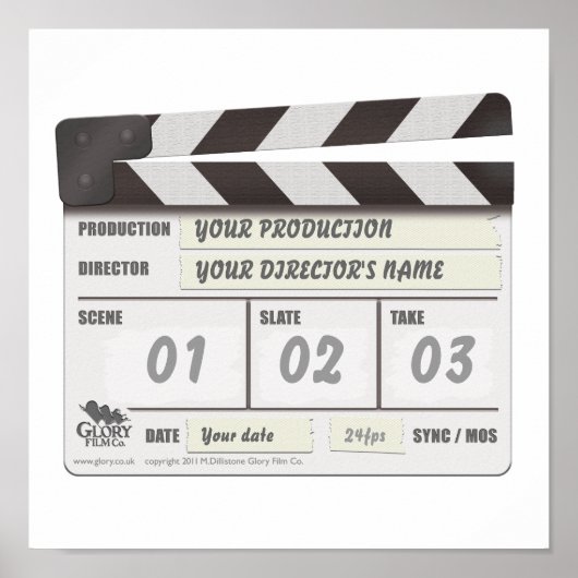  Clapperboard Print (Voorkant)