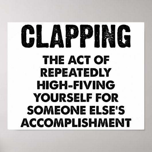 Clapping Funny Poster (Voorkant)