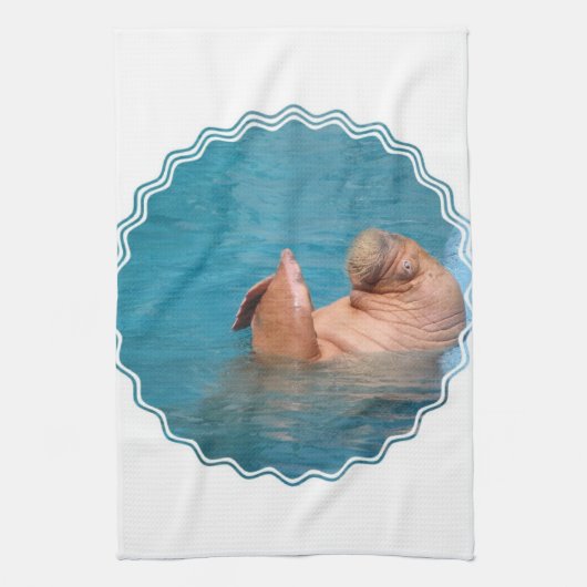 Clapping Walrus Kitchen Towel Theedoek (Verticaal)
