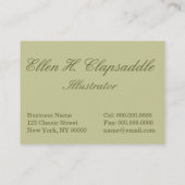 Clapsaddle: Angel met Boek en Bloemen Visitekaartje (Achterkant)