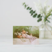 Clapsaddle: Angel met Lilies Visitekaartje (Staand voorkant)