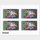 Clapsaddle: Bloem Cherub Iris Rechthoekige Sticker (Vel)