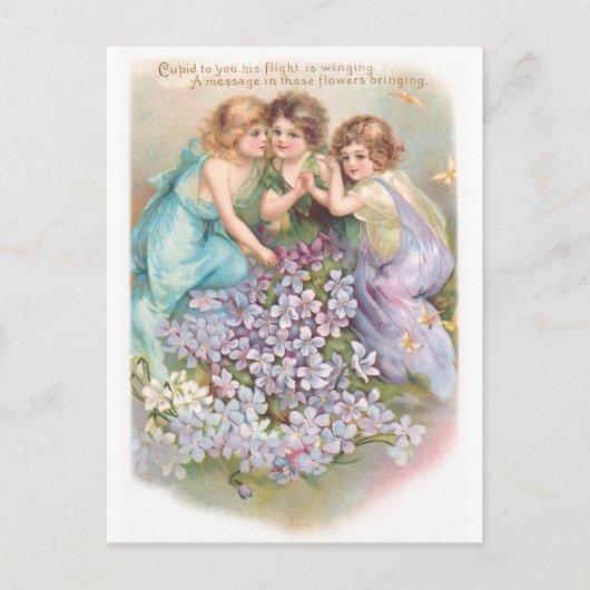 Clapsaddle: Charming Fairies Briefkaart (Voorkant)