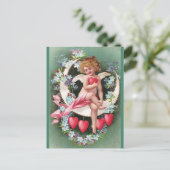 Clapsaddle: Cherub op een Sickle Moon 1 Briefkaart (Staand voorkant)