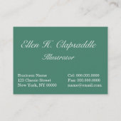 Clapsaddle: Cherub op een Sickle Moon 1 Visitekaartje (Achterkant)