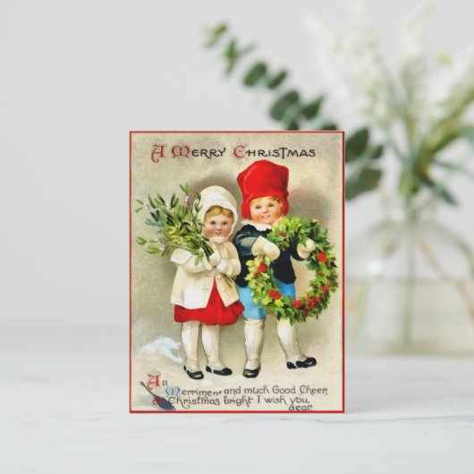 Clapsaddle Christmas Postcard Feestdagenkaart (Staand voorkant)