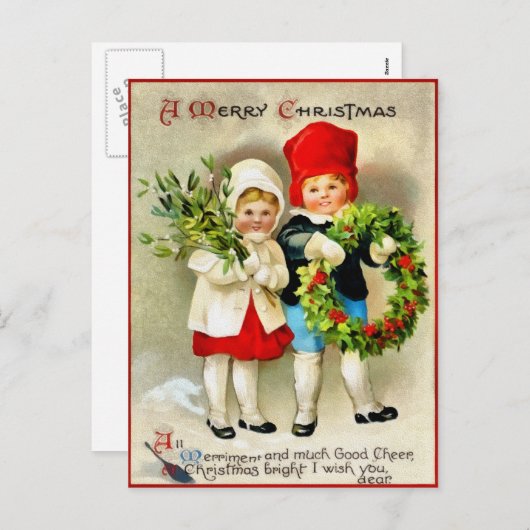 Clapsaddle Christmas Postcard Feestdagenkaart (Voorkant / Achterkant)