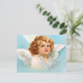 Clapsaddle: De charmante Engel van het Nieuwjaar Feestdagenkaart (Staand voorkant)