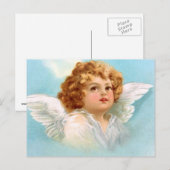 Clapsaddle: De charmante Engel van het Nieuwjaar Feestdagenkaart (Voorkant / Achterkant)