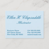 Clapsaddle: Drumming Rabbit Visitekaartje (Achterkant)