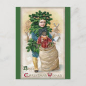 Clapsaddle: Fir Boy met Doll Briefkaart (Voorkant)