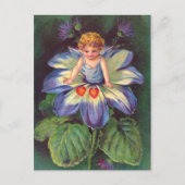 Clapsaddle: Flower Cherub Aster Briefkaart (Voorkant)