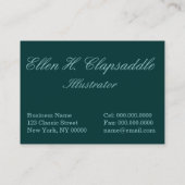 Clapsaddle: Flower Cherub Iris Visitekaartje (Achterkant)