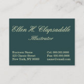 Clapsaddle: Flower Cherub Roos Visitekaartje (Achterkant)