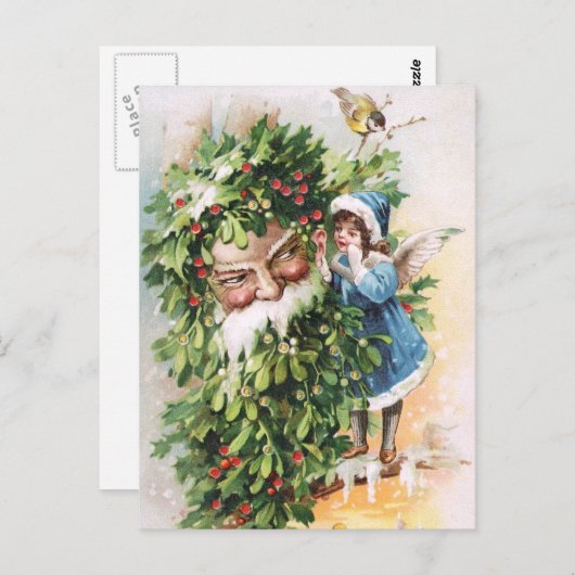 Clapsaddle: Holly Vader Briefkaart (Voorkant / Achterkant)