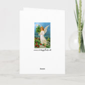 Clapsaddle: Kerst Engel met Fir Tree Feestdagen Kaart (Achterkant)