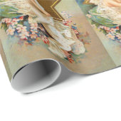 Clapsaddle: kerstengel cadeaupapier (Rol Hoek)