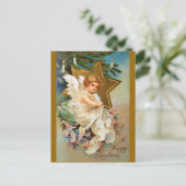 Clapsaddle: Kerstengel Feestdagenkaart (Staand voorkant)