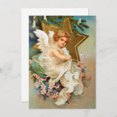 Clapsaddle: kerstengel kaart (Voorkant / Achterkant)