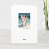 Clapsaddle: Kerstengel met Bell Feestdagen Kaart (Achterkant)