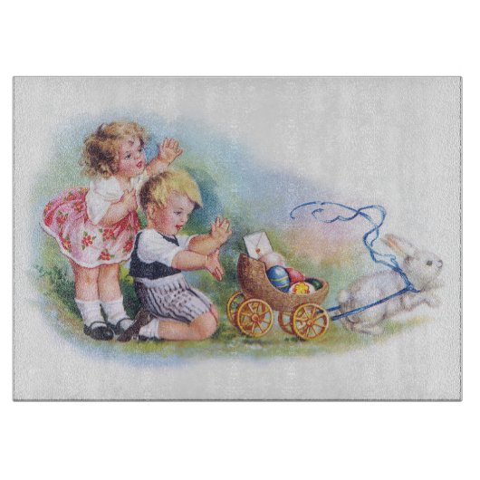 Clapsaddle: Kinderen die met Bunny spelen Snijplank (Voorkant)